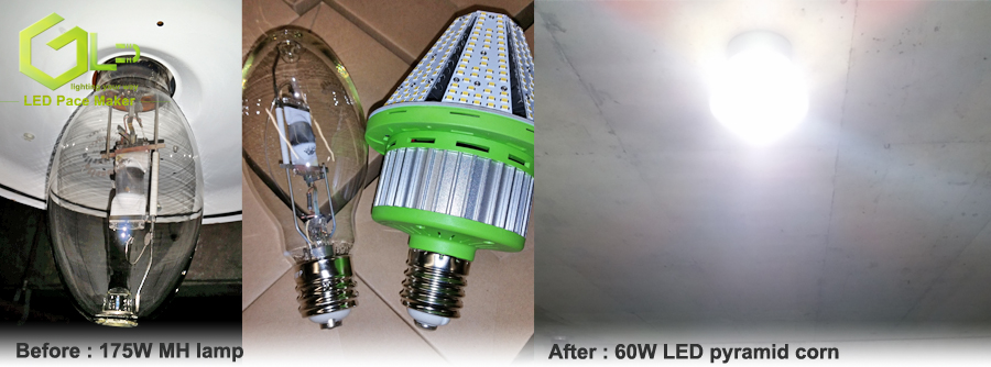 Parking Garage Canopy Lighting Retrofit Led 60w To Replace 175w Mh