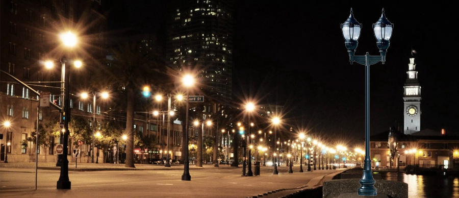 decorative LED acorn fixture for street sideway lighting