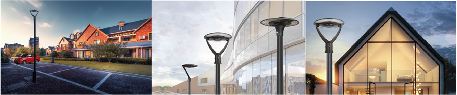 LED post top fixture lighting application