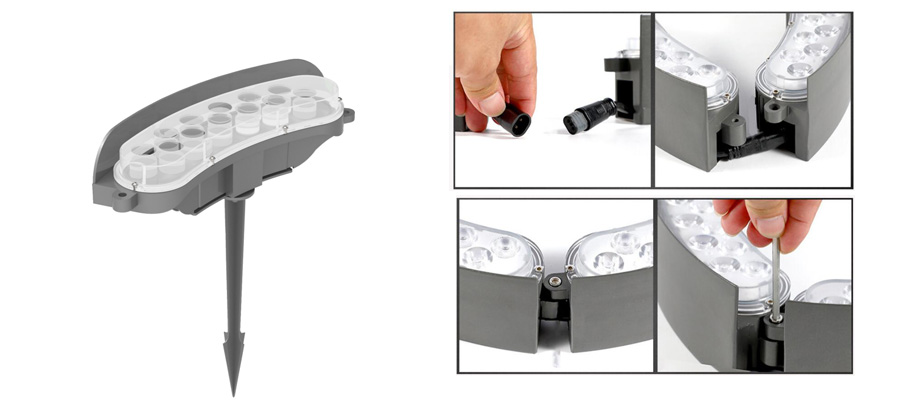 LED palm tree ring light installation instruction