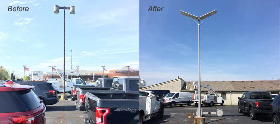 80W Solar LED parking lot lighting